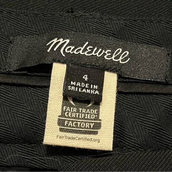 Madewell Kick Out Crop Pants In Wool Blend Twill - Picture 6 of 7